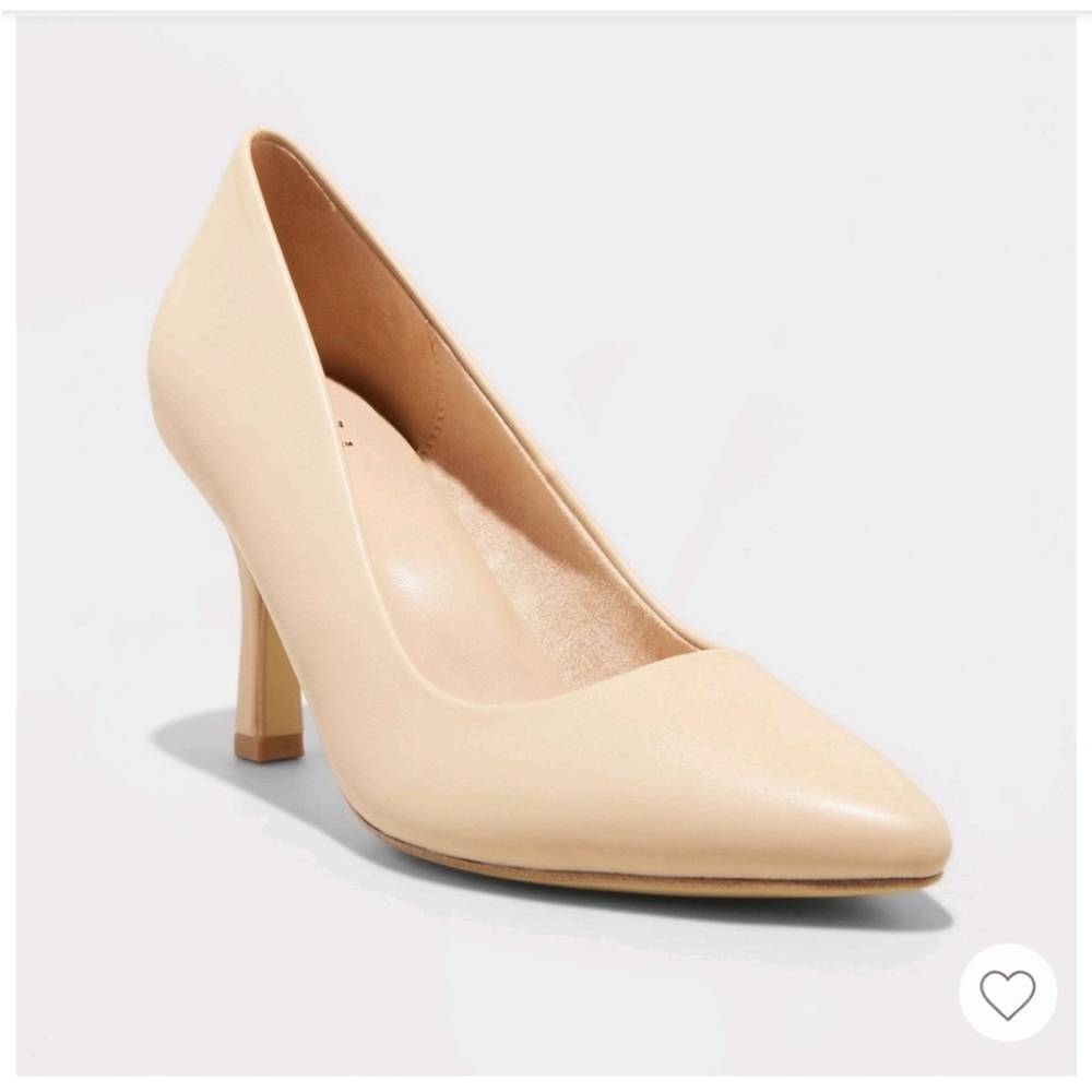 7.5W Women's Jen PU Pumps Birch - A New Day™